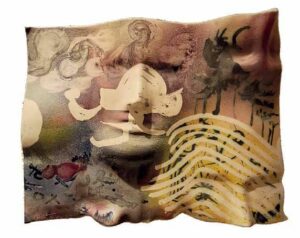 PLAQUE AU MASQUE OCRE